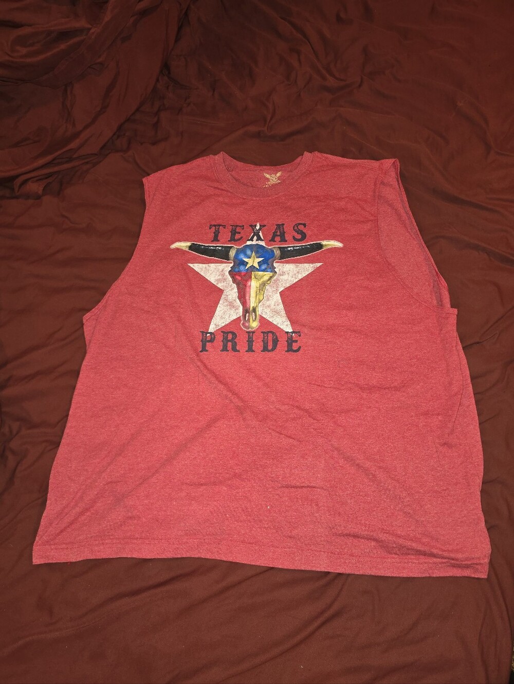 Texas Pride Red Graphic Tank Top 2xl